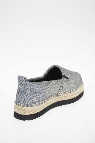 MICHAEL Glittered Fabric Peep Toe HASTINGS Espadrilles