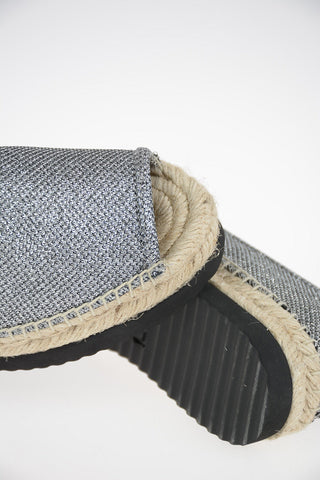 MICHAEL Glittered Fabric Peep Toe HASTINGS Espadrilles