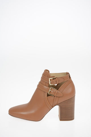 MICHAEL 9cm Leather Cut-out BLAZE Ankle Boots