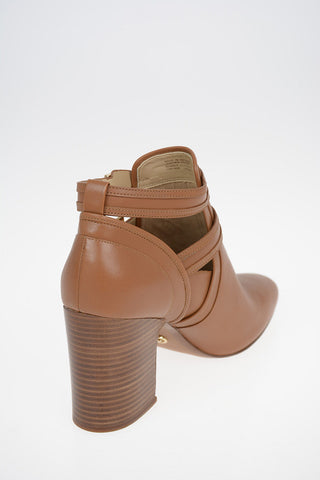 MICHAEL 9cm Leather Cut-out BLAZE Ankle Boots