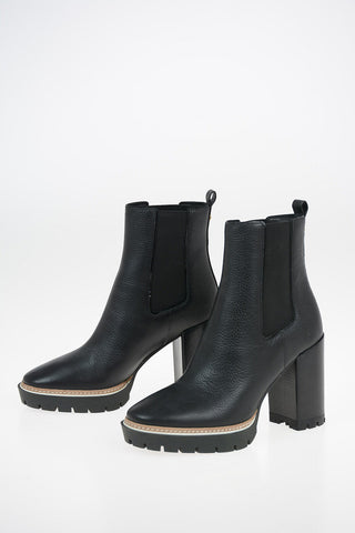 10cm Textured Leather MILLER Booties