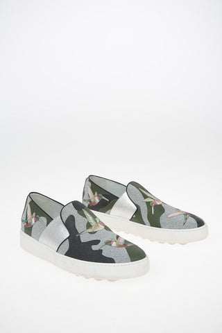 Glitter BRIGHT LD BROSSE' Slip on sneakers with Leather Insert