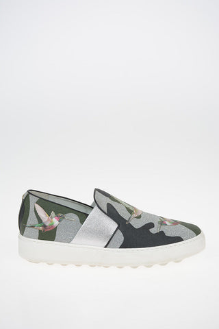 Glitter BRIGHT LD BROSSE' Slip on sneakers with Leather Insert