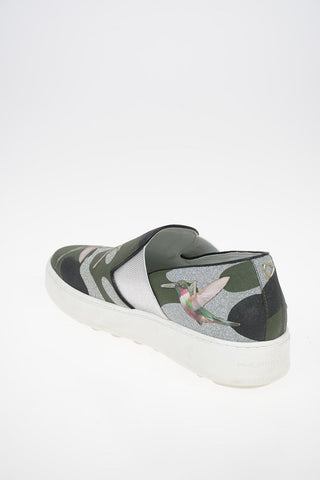 Glitter BRIGHT LD BROSSE' Slip on sneakers with Leather Insert