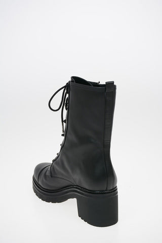 MICHAEL 7cm leather Combat ANAKA boots with Heel