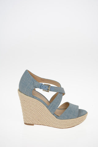 MICHAEL  11cm Denim ABBOTT Wedge sandals