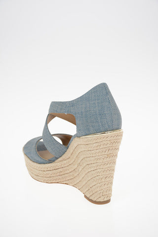 MICHAEL  11cm Denim ABBOTT Wedge sandals