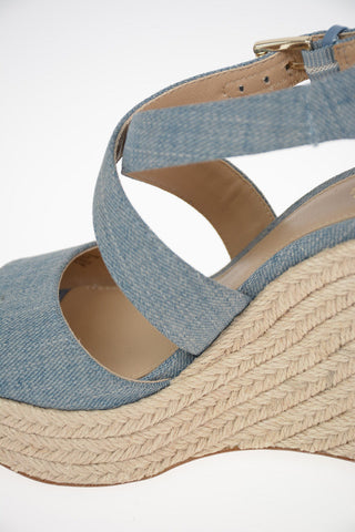 MICHAEL  11cm Denim ABBOTT Wedge sandals