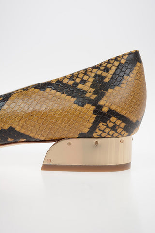 Bit loafer JESSA Stampa Serpente in pelle e in velluto
