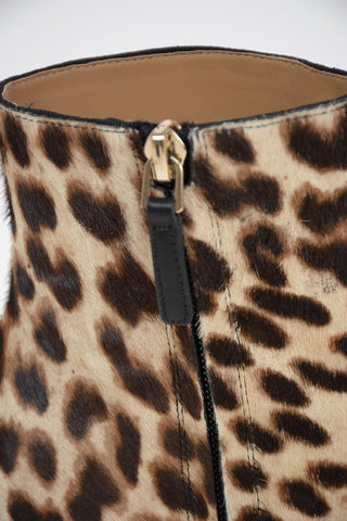 7cm horsehair Cheetah-Print GIGI Booties