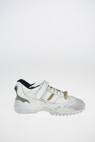 MM22 Leather and Fabric High-top Sneakers
