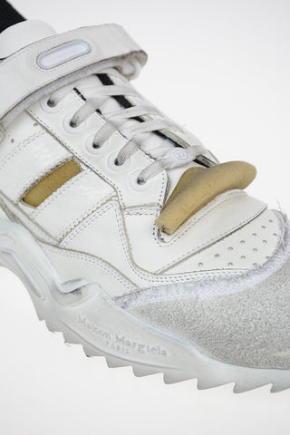 MM22 Leather and Fabric High-top Sneakers