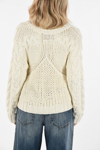 MM6 Cable Knit Crew-Neck Sweater