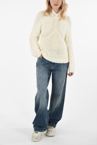 MM6 Cable Knit Crew-Neck Sweater