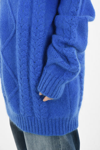 MM0 Aran Oversize Turtleneck Sweater