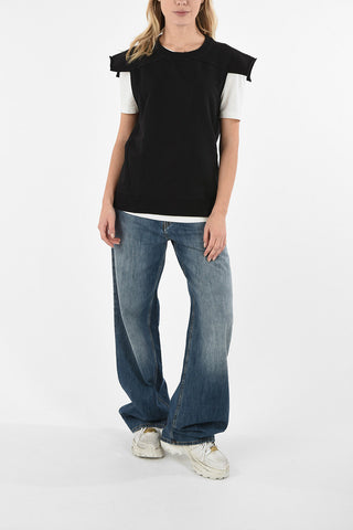 MM6 Sleeveless Crew-Neck Sweatshirt
