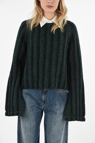 MM6 Cable Knit Crew-neck Sweater