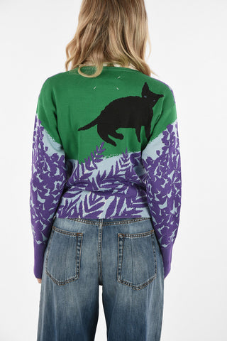MM1 Embroidered Crew-Neck Sweater