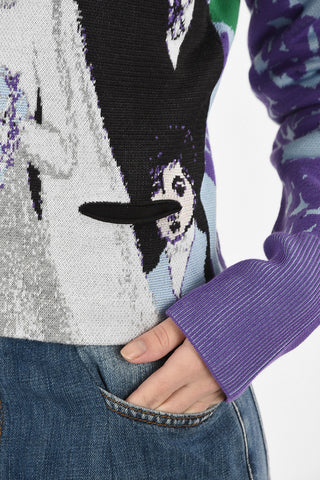 MM1 Embroidered Crew-Neck Sweater