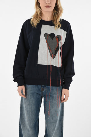MM1 Embroidered Crew-Neck Sweatshirt