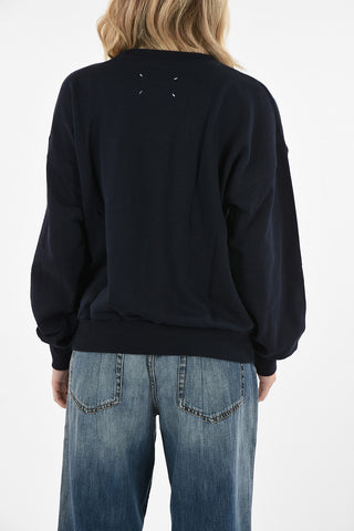 MM1 Embroidered Crew-Neck Sweatshirt