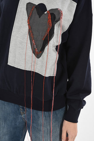 MM1 Embroidered Crew-Neck Sweatshirt