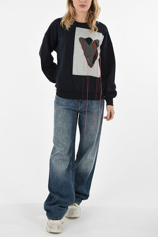 MM1 Embroidered Crew-Neck Sweatshirt