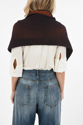 MM6 Striped Knit a Righe Shrug