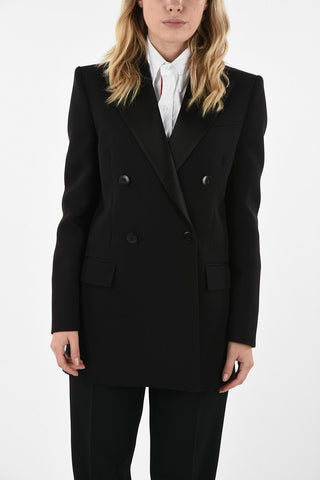 Peak Lapel Double-Breasted Blazer