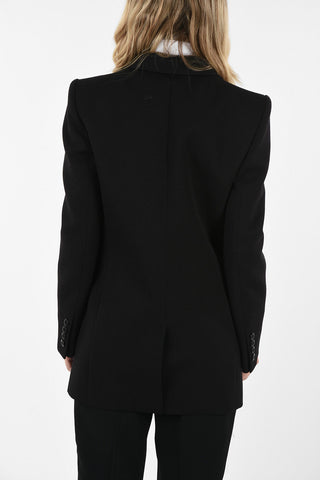 Peak Lapel Double-Breasted Blazer