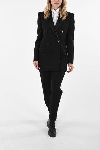 Peak Lapel Double-Breasted Blazer