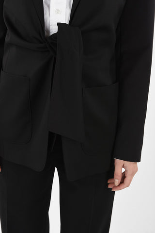 Blazer VENERE in Lana Vergine Con Chiusura Fiocco 