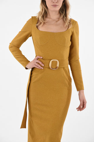 Belted BUSTIER Midi Dress