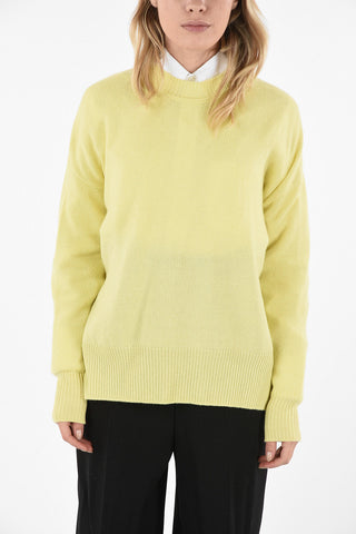 Asimmetrical Cashmere Crew-neck Sweater