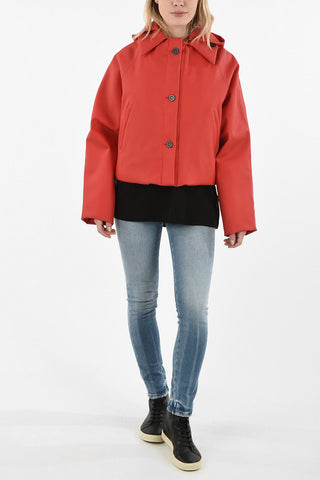 Bomber Crop con Cappuccio