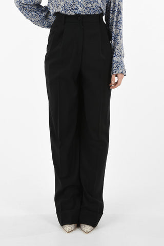 Single Pleat High Waist Palazzo Pants