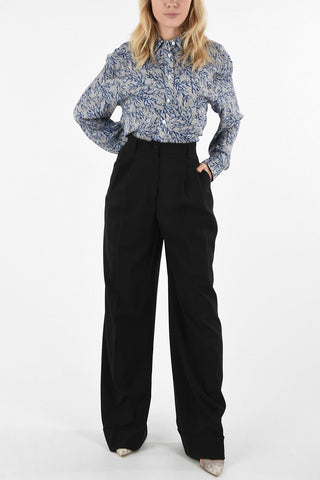 Single Pleat High Waist Palazzo Pants