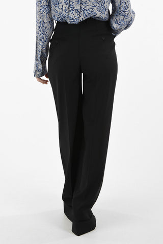 Single Pleat High Waist Palazzo Pants
