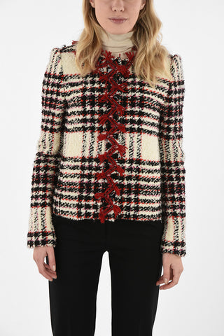 Embroidered Blazer With Jewel Details