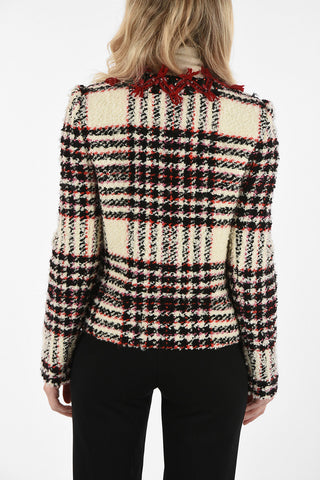 Embroidered Blazer With Jewel Details