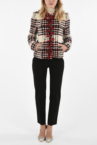Embroidered Blazer With Jewel Details