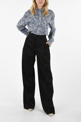 High Waist Single Pleat Palazzo Pants