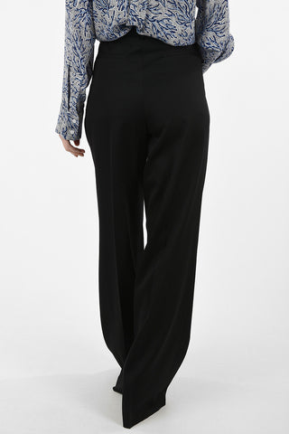 High Waist Single Pleat Palazzo Pants