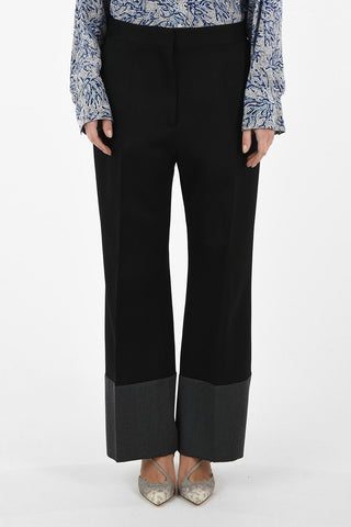 Wool High Waist Flared Pants