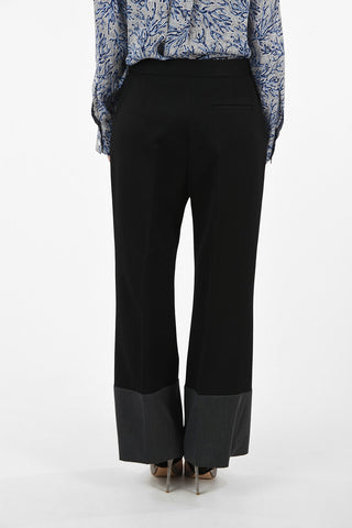 Wool High Waist Flared Pants