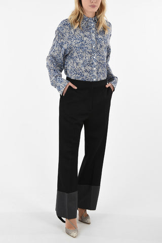 Wool High Waist Flared Pants