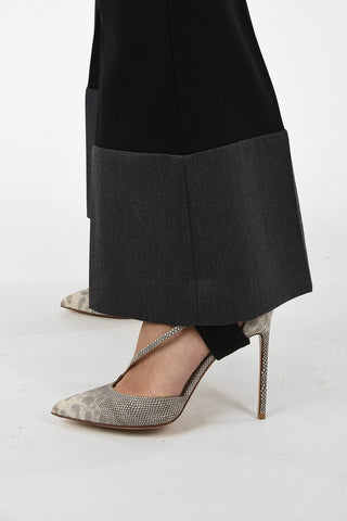 Wool High Waist Flared Pants