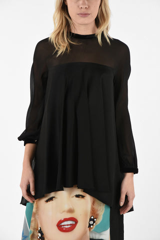 STUDIO HIEROS Blouse With Velvet Details
