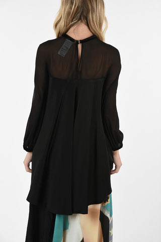 STUDIO HIEROS Blouse With Velvet Details