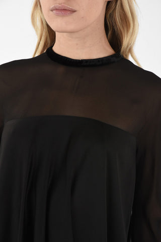 STUDIO HIEROS Blouse With Velvet Details